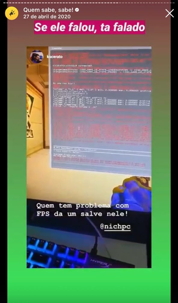KSCERATO recomendando o NichFPS+ para quem tem problema de FPS