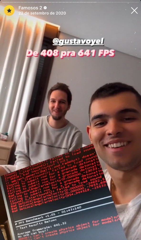 Cliente gustavoyel: ganho de 408 para 641 FPS